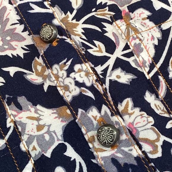 Aratta Silent Journey Tunic Blouse Size S Mixed Print Dark Romantic Gypsy Boho - Picture 10 of 15